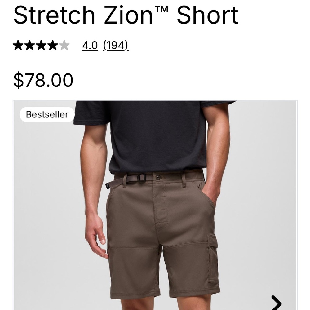 Prana Men's Cargo Shorts - Mud